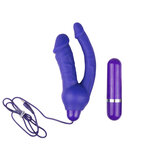 Dubbele Realistische Vibrator - Paars Dubbele Realistische Vibrator - Paars