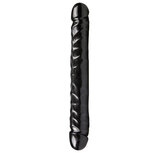 Jr. Veined Double Header Dildo - Zwart Jr. Veined Double Header Dildo - Zwart