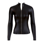 Wetlook Shirt Met Lange Mouwen En Rits Wetlook Shirt Met Lange Mouwen En Rits