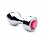 Aluminum Buttplug Met Roze Kristal - Groot Aluminum Buttplug Met Roze Kristal - Groot