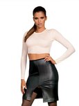 Bossy Top en Faux Leder Rok 2-Delige Set Bossy Top en Faux Leder Rok 2-Delige Set